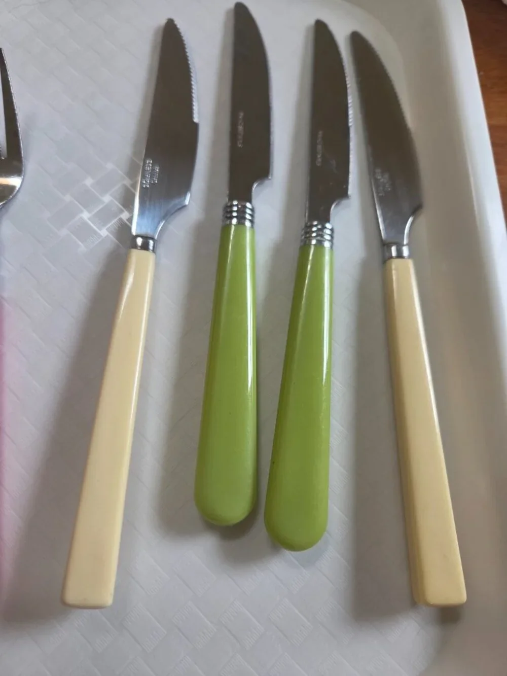 mismatched stainless Steele silverware colorful set 12 pieces